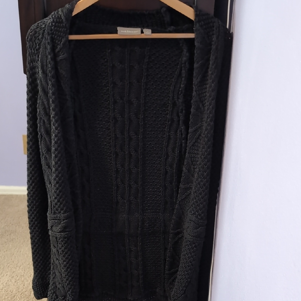 Croft & Barrow Black Knit Cardigan